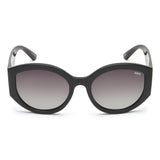 Idee Green Gradient Lens Cat Eye Sunglass Full Rim Shiny Black Frame With 100% Uv Protection - Ids2893C1Psg