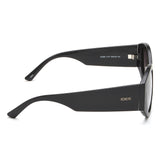 Idee Green Gradient Lens Cat Eye Sunglass Full Rim Shiny Black Frame With 100% Uv Protection - Ids2893C1Psg