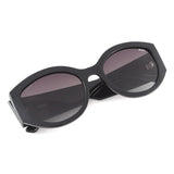 Idee Green Gradient Lens Cat Eye Sunglass Full Rim Shiny Black Frame With 100% Uv Protection - Ids2893C1Psg