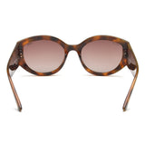 Idee Brown Gradient Lens Cat Eye Sunglass Full Rim Shiny Brown Demi Frame With 100% Uv Protection - Ids2893C2Psg