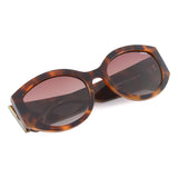 Idee Brown Gradient Lens Cat Eye Sunglass Full Rim Shiny Brown Demi Frame With 100% Uv Protection - Ids2893C2Psg