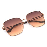 Idee Brown Gradient Lens Square Sunglass Full Rim Shiny Brown Frame With 100% Uv Protection - Ids2894C2Sg