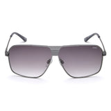 Idee Smoke Gradient Lens Square Sunglass Full Rim Matt Dark Gun Frame With 100% Uv Protection - Ids2895C2Sg