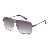 Idee Smoke Gradient Lens Square Sunglass Full Rim Matt Dark Gun Frame With 100% Uv Protection - Ids2895C2Sg
