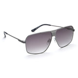 Idee Smoke Gradient Lens Square Sunglass Full Rim Matt Dark Gun Frame With 100% Uv Protection - Ids2895C2Sg
