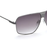 Idee Smoke Gradient Lens Square Sunglass Full Rim Matt Dark Gun Frame With 100% Uv Protection - Ids2895C2Sg