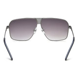 Idee Smoke Gradient Lens Square Sunglass Full Rim Matt Dark Gun Frame With 100% Uv Protection - Ids2895C2Sg