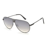 Idee White Mirror-Green Gradient Lens Pilot Sunglass Full Rim Matt Dark Gun Frame With 100% Uv Protection - Ids2896C2Sg
