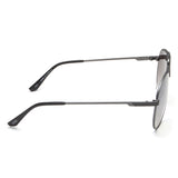 Idee White Mirror-Green Gradient Lens Pilot Sunglass Full Rim Matt Dark Gun Frame With 100% Uv Protection - Ids2896C2Sg
