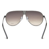 Idee White Mirror-Green Gradient Lens Pilot Sunglass Full Rim Matt Dark Gun Frame With 100% Uv Protection - Ids2896C2Sg