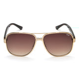 Idee Brown Gradient Lens Square Sunglass Full Rim Shiny Light Gold Frame With 100% Uv Protection - Ids2897C2Sg