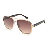 Idee Brown Gradient Lens Square Sunglass Full Rim Shiny Light Gold Frame With 100% Uv Protection - Ids2897C2Sg