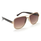 Idee Brown Gradient Lens Square Sunglass Full Rim Shiny Light Gold Frame With 100% Uv Protection - Ids2897C2Sg