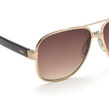 Idee Brown Gradient Lens Square Sunglass Full Rim Shiny Light Gold Frame With 100% Uv Protection - Ids2897C2Sg