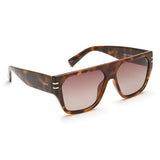 Idee Brown Gradient Lens Square Sunglass Full Rim Shiny Brown Demi Frame With 100% Uv Protection - Ids2903C2Psg