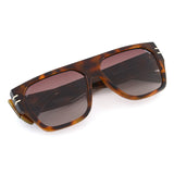 Idee Brown Gradient Lens Square Sunglass Full Rim Shiny Brown Demi Frame With 100% Uv Protection - Ids2903C2Psg