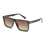 Idee Brown Gradient Lens Square Sunglass Full Rim Shiny Brown-Shiny Light Gold Frame With 100% Uv Protection - Ids2905C2Psg