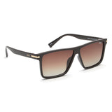 Idee Brown Gradient Lens Square Sunglass Full Rim Shiny Brown-Shiny Light Gold Frame With 100% Uv Protection - Ids2905C2Psg