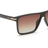 Idee Brown Gradient Lens Square Sunglass Full Rim Shiny Brown-Shiny Light Gold Frame With 100% Uv Protection - Ids2905C2Psg