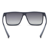 Idee Smoke Gradient Lens Square Sunglass Full Rim Shiny Blue-Shiny Silver Frame With 100% Uv Protection - Ids2905C4Psg