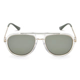 Idee Green Gradient Lens Pilot Sunglass Full Rim Shiny Crystal-Shiny Light Gold-Shiny Green Frame With 100% Uv Protection - Ids2914C1Sg