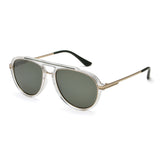 Idee Green Gradient Lens Pilot Sunglass Full Rim Shiny Crystal-Shiny Light Gold-Shiny Green Frame With 100% Uv Protection - Ids2914C1Sg