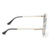 Idee Green Gradient Lens Pilot Sunglass Full Rim Shiny Crystal-Shiny Light Gold-Shiny Green Frame With 100% Uv Protection - Ids2914C1Sg