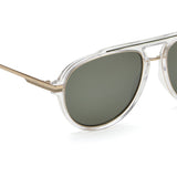 Idee Green Gradient Lens Pilot Sunglass Full Rim Shiny Crystal-Shiny Light Gold-Shiny Green Frame With 100% Uv Protection - Ids2914C1Sg