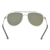 Idee Green Gradient Lens Pilot Sunglass Full Rim Shiny Crystal-Shiny Light Gold-Shiny Green Frame With 100% Uv Protection - Ids2914C1Sg