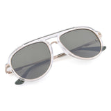 Idee Green Gradient Lens Pilot Sunglass Full Rim Shiny Crystal-Shiny Light Gold-Shiny Green Frame With 100% Uv Protection - Ids2914C1Sg