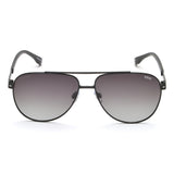 Idee Green Gradient Lens Pilot Sunglass Full Rim Shiny Black Frame With 100% Uv Protection - Ids2916C1Psg