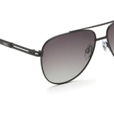 Idee Green Gradient Lens Pilot Sunglass Full Rim Shiny Black Frame With 100% Uv Protection - Ids2916C1Psg