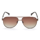 Idee Brown Gradient Lens Pilot Sunglass Full Rim Shiny Brown Frame With 100% Uv Protection - Ids2916C2Psg