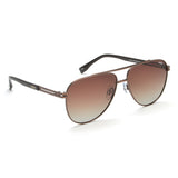 Idee Brown Gradient Lens Pilot Sunglass Full Rim Shiny Brown Frame With 100% Uv Protection - Ids2916C2Psg