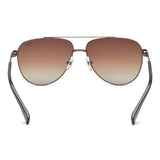 Idee Brown Gradient Lens Pilot Sunglass Full Rim Shiny Brown Frame With 100% Uv Protection - Ids2916C2Psg