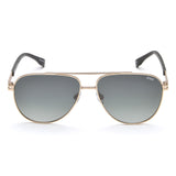 Idee Green Gradient Lens Pilot Sunglass Full Rim Shiny Light Gold Frame With 100% Uv Protection - Ids2916C4Psg