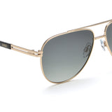 Idee Green Gradient Lens Pilot Sunglass Full Rim Shiny Light Gold Frame With 100% Uv Protection - Ids2916C4Psg