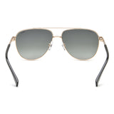 Idee Green Gradient Lens Pilot Sunglass Full Rim Shiny Light Gold Frame With 100% Uv Protection - Ids2916C4Psg