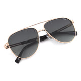 Idee Green Gradient Lens Pilot Sunglass Full Rim Shiny Light Gold Frame With 100% Uv Protection - Ids2916C4Psg
