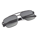 Idee Green Gradient Lens Square Sunglass Full Rim Shiny Black Frame With 100% Uv Protection - Ids2917C1Psg