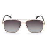 Idee Green Gradient Lens Square Sunglass Full Rim Shiny Light Gold Frame With 100% Uv Protection - Ids2917C4Psg