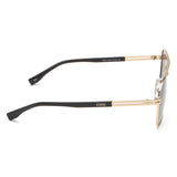 Idee Green Gradient Lens Square Sunglass Full Rim Shiny Light Gold Frame With 100% Uv Protection - Ids2917C4Psg