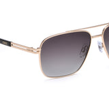 Idee Green Gradient Lens Square Sunglass Full Rim Shiny Light Gold Frame With 100% Uv Protection - Ids2917C4Psg