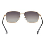 Idee Green Gradient Lens Square Sunglass Full Rim Shiny Light Gold Frame With 100% Uv Protection - Ids2917C4Psg