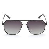 Idee Green Gradient Lens Square Sunglass Full Rim Shiny Black Frame With 100% Uv Protection - Ids2919C1Psg