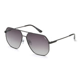 Idee Green Gradient Lens Square Sunglass Full Rim Shiny Black Frame With 100% Uv Protection - Ids2919C1Psg