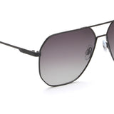Idee Green Gradient Lens Square Sunglass Full Rim Shiny Black Frame With 100% Uv Protection - Ids2919C1Psg