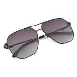 Idee Green Gradient Lens Square Sunglass Full Rim Shiny Black Frame With 100% Uv Protection - Ids2919C1Psg