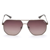 Idee Brown Gradient Lens Square Sunglass Full Rim Shiny Brown Frame With 100% Uv Protection - Ids2919C2Psg