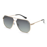 Idee Green Gradient Lens Square Sunglass Full Rim Shiny Light Gold Frame With 100% Uv Protection - Ids2919C3Psg